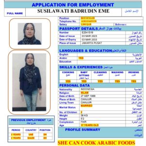 SUSILAWATI BADRUDIN<br><br> Domestic Worker –  Indonesia
