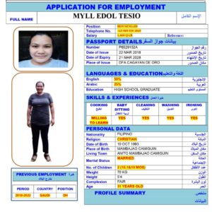 MYLL EDOL<br><br> Driver –  Philippines