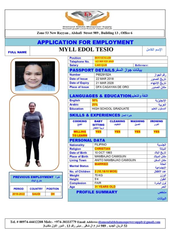 MYLL EDOL<br><br> Driver –  Philippines