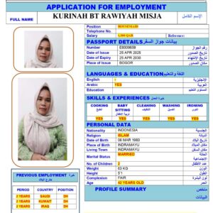 KURINAH BT<br><br> Domestic Worker –  Indonesia