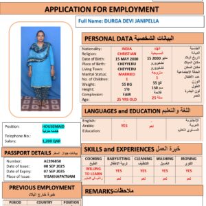 DURGA DEVI   Domestic Worker - INDIA