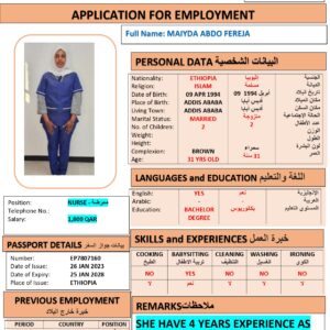 MAIYDA  FEREJA   NURSE - ETHIOPIA