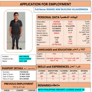 RASHIEL VILLAHERMOSA DRIVER - PHILIPPINES